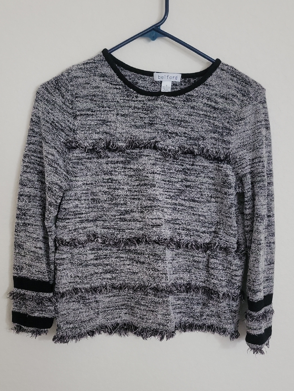 Belford Small 100% Cotton Black & White Knit Top